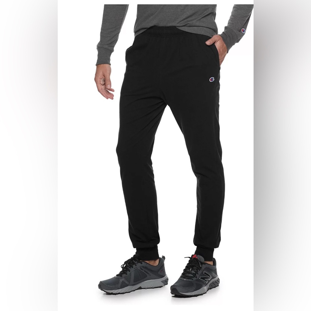 Men's Champion® Jersey Joggers black, size small